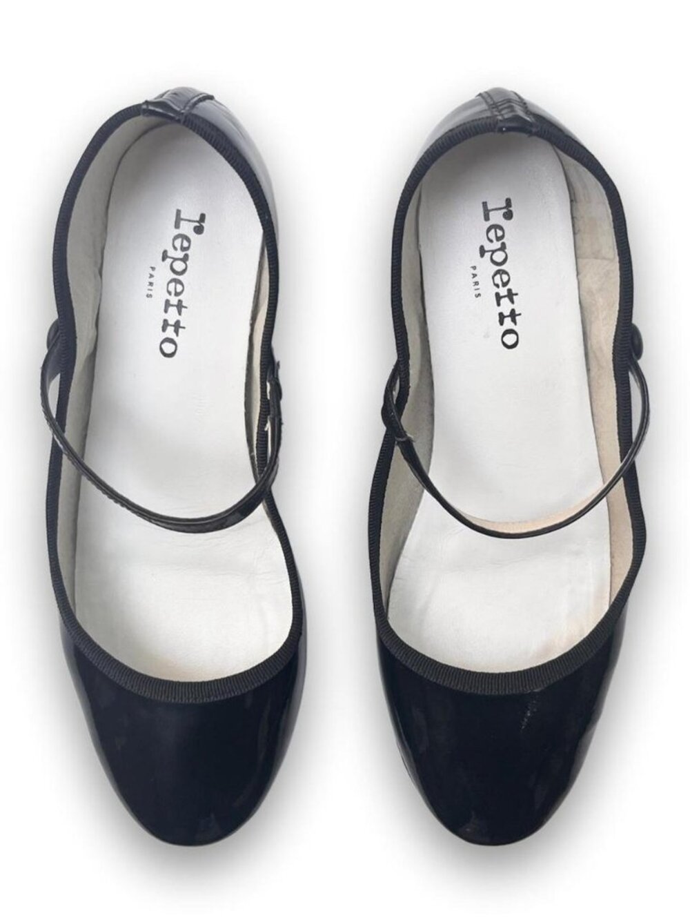 Repetto Rose Mary Jane Patent Leather Heels in "Noir" - Size 38.5 EU/7.5-8 US